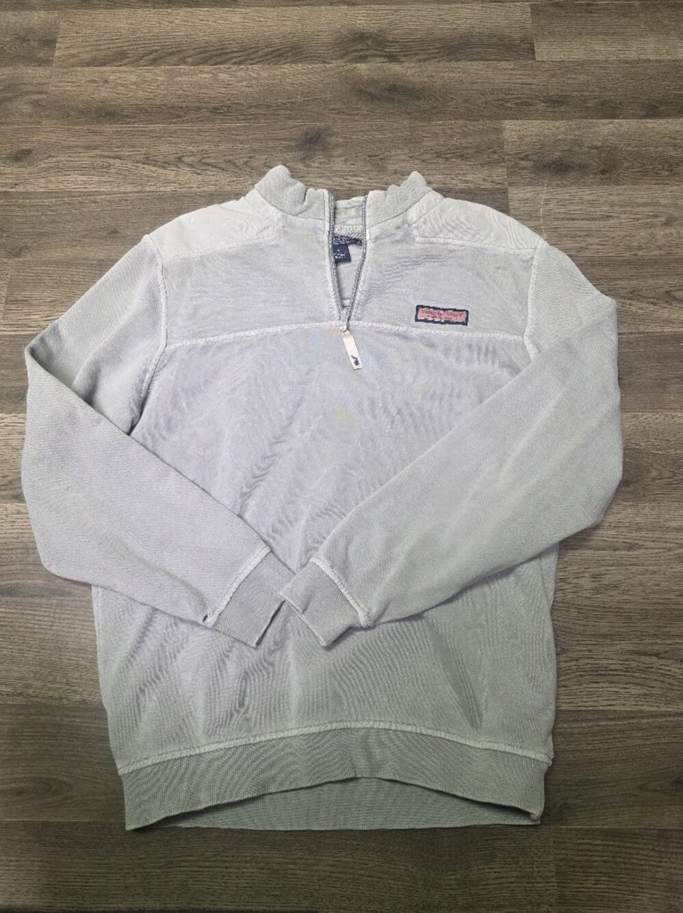 Vineyard Vines Men’s Light Gray Quarter-Zip Pullover Sweater